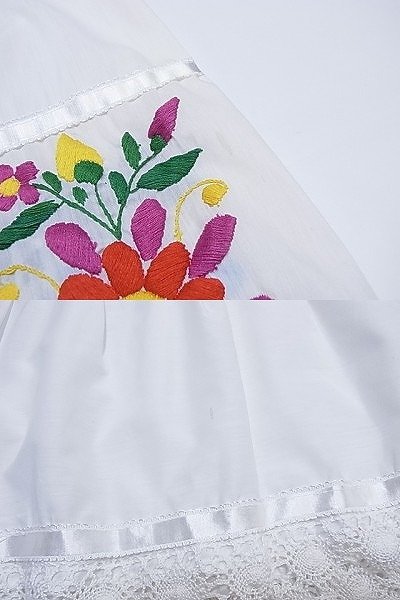 画像2: 70's ビンテージ エスニック フォークロア 花柄刺繍 ワンピース