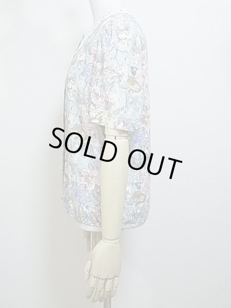 画像3: 80'ｓ AGENDA レースカラー 花柄 ショートスリーブ ブラウス (3)