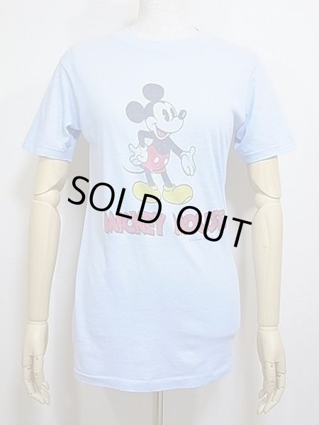 画像1: 70s Walt Disney OFFICIAL ミッキーマウス 両面 プリント Tシャツ (1)