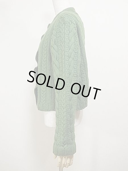 画像2: Paul James ケーブル編み 前開き アラン ニット カーディガン MADE IN ENGLAND  (2)