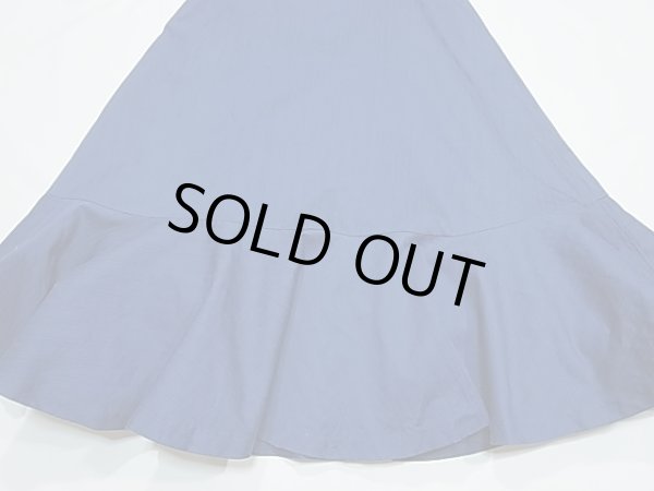 画像5: 70〜80's unknown フレンチスリーブ 裾 フリル切り替え マーメード ワンピース (5)