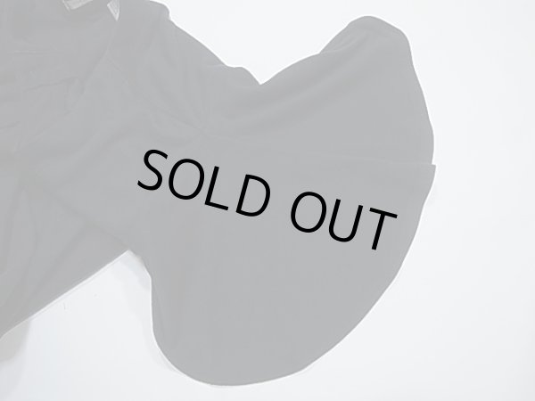 画像7: 80〜90's CAROLYN TAYLOR 前開き ウエスト レースアップ フレア スリーブ ブラック ワンピース ドレス  (7)