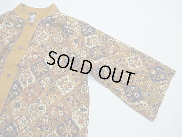 画像6: 60's ビンテージ Coffee Break R ペルシャ アラビア柄 エスニック チュニック スタンドカラー 七分丈 ワンピース (6)