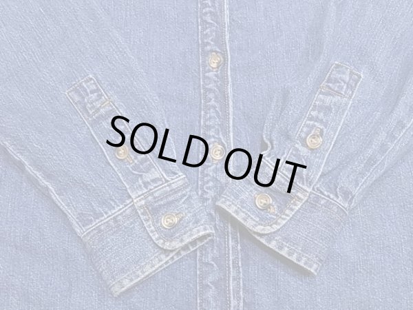 画像7: JONES JEANS スタンドカラー ノーカラー 長袖 デニム シャツ (7)