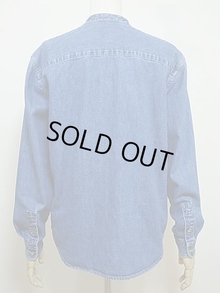 画像3: JONES JEANS スタンドカラー ノーカラー 長袖 デニム シャツ (3)