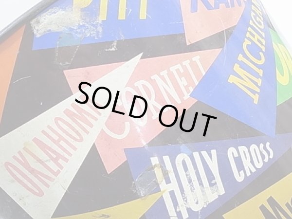 画像7: 〜60年代 HARVEL カレッジ ペナント メタル トラッシュ 缶 (7)