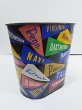 画像1: 〜60年代 HARVEL カレッジ ペナント メタル トラッシュ 缶 (1)
