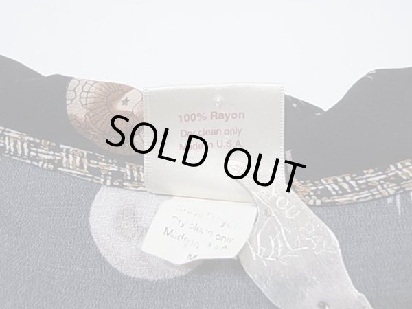 画像5: USA製 ROMEO ROMEO 天文学 宇宙 柄 ビンテージ ショールカラー ロング ワンピース (5)