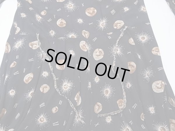 画像12: USA製 ROMEO ROMEO 天文学 宇宙 柄 ビンテージ ショールカラー ロング ワンピース (12)