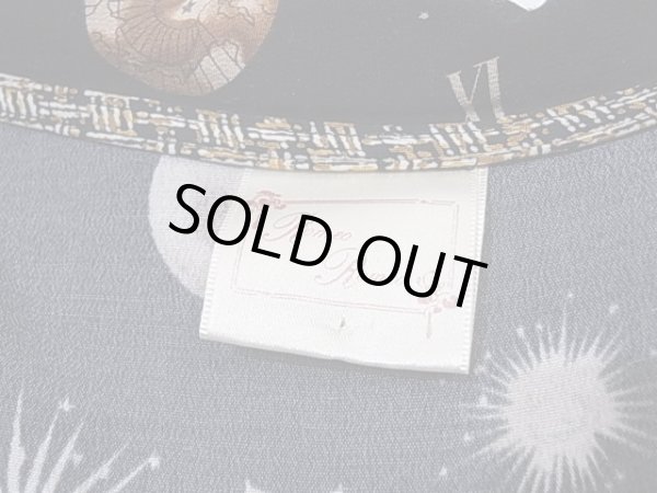 画像4: USA製 ROMEO ROMEO 天文学 宇宙 柄 ビンテージ ショールカラー ロング ワンピース (4)