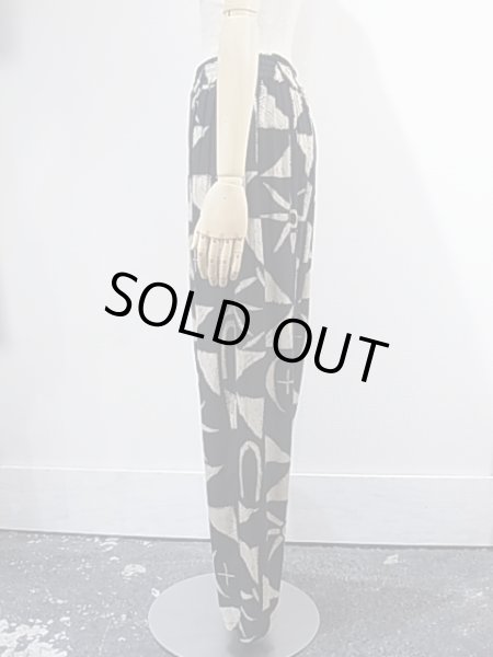 画像2: WE BE BOP エスニック 柄 ワイド テーパード イージーパンツ (2)