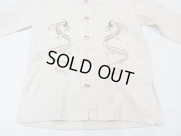 画像6: The Love of ganesha sanfrancisco ドラゴン刺繍 リネン チャイナ ブラウス ジャケット (6)