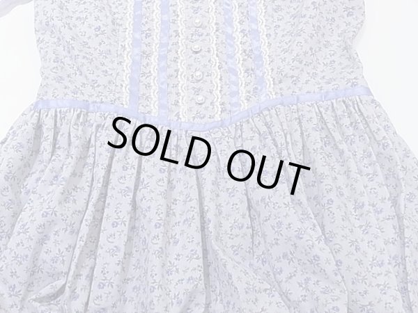 画像5: 70s GUNNE SAX ? unknown 小花柄 レース ガーゼ フォークロア ワンピース ドレス (5)