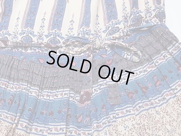 画像8: Her Style ペイズリー柄 エスニック フォークロア レーヨン ロング ワンピース ドレス (8)