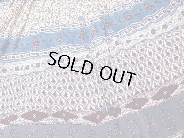 画像7: Her Style ペイズリー柄 エスニック フォークロア レーヨン ロング ワンピース ドレス (7)