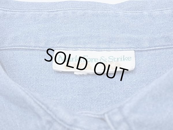 画像4: 90s Mark,Fore & Strike チャイナボタン ダンガリー デニム シャツ (4)