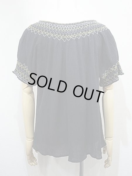 画像3: notations 刺繍 エスニック 半袖 チュニック ブラウス (3)