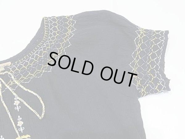 画像6: notations 刺繍 エスニック 半袖 チュニック ブラウス (6)