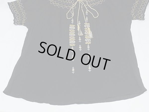 画像7: notations 刺繍 エスニック 半袖 チュニック ブラウス (7)