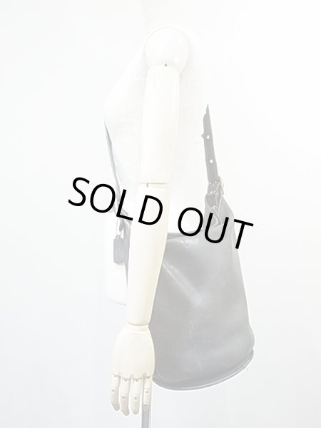 画像3: OLD COACH オールド コーチ バケツ タイプ レザー ショルダー バッグ　黒 (3)