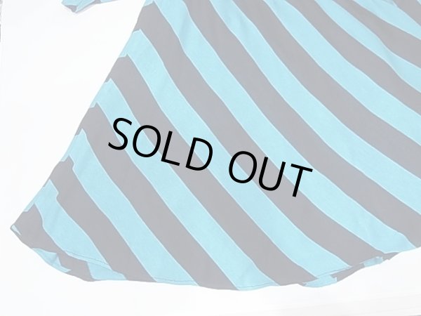 画像9: 80's sybils sisters ドルマンスリーブ ベルト付き ストライプ ワンピース ドレス (9)