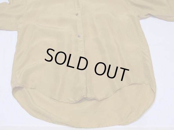 画像7: EXPRESS バルーンスリーブ オープンカラー シルク シャツ ブラウス (7)