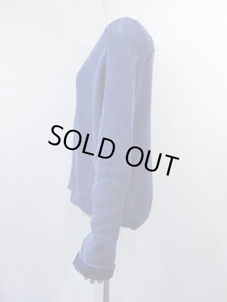 画像2: LOVE BY DESIGN ラグラン 長袖 インディゴ コットン ニット (2)