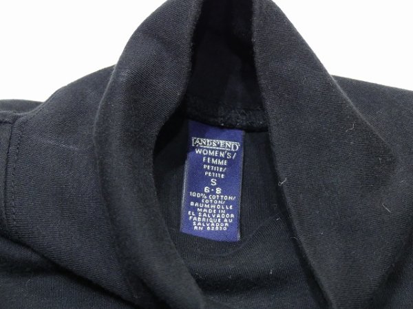 画像4: LANDS ENDS ハイネック カットソー ブラック ロング ワンピース (4)