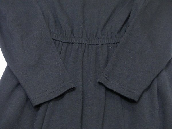 画像9: LANDS ENDS ハイネック カットソー ブラック ロング ワンピース (9)