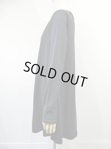 画像2: UNKNOWN Vネック Aライン カットソー チュニック ワンピース (2)