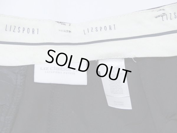 画像7: LIZ Claiborne ツータック 入り テーパード ブラック スラックス パンツ (7)