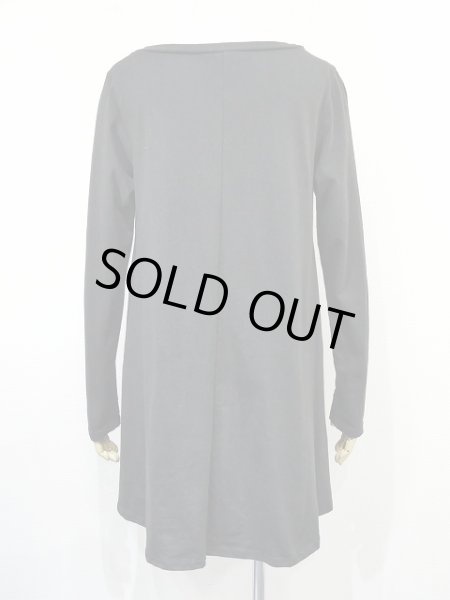 画像3: UNKNOWN Vネック Aライン カットソー チュニック ワンピース (3)