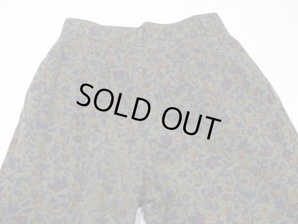 画像9: USA製 70~80s PALMETTOS ツータック 入り ハイウエスト エスニック 花柄 テーパード パンツ (9)