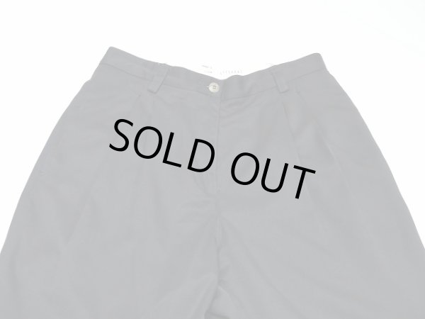 画像5: LIZ Claiborne ツータック 入り テーパード ブラック スラックス パンツ (5)