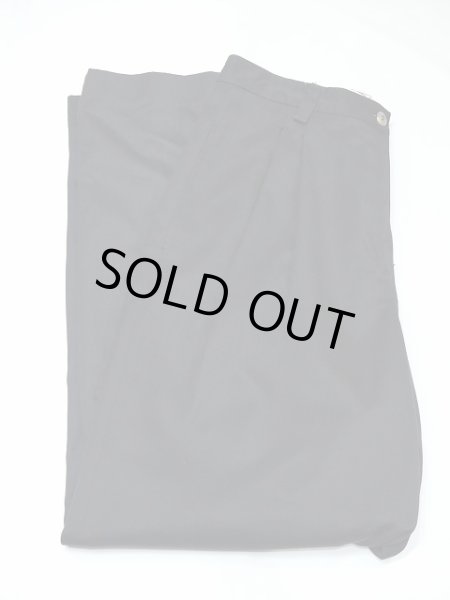 画像4: LIZ Claiborne ツータック 入り テーパード ブラック スラックス パンツ (4)