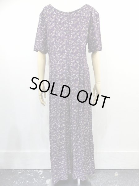 画像5: USA製 80s ALL That gayy 小花柄 半袖 オールインワン ワンピース (5)