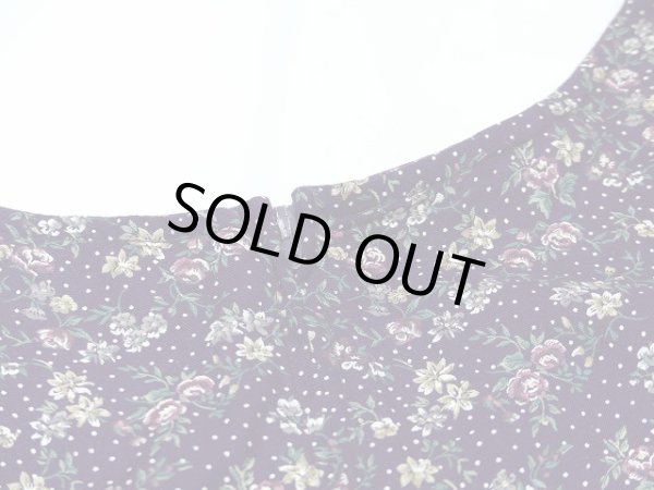 画像13: USA製 80s ALL That gayy 小花柄 半袖 オールインワン ワンピース (13)