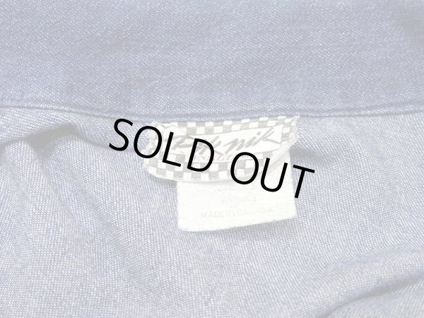 画像4: CANADA製 80’s Piknik オープンカラー ウエストゴム デニム オールインワン (4)