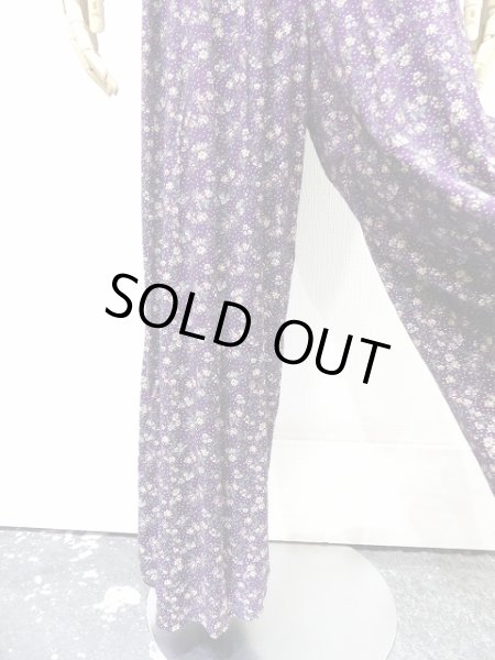 画像3: USA製 80s ALL That gayy 小花柄 半袖 オールインワン ワンピース (3)