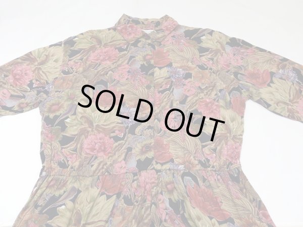 画像5: STEPHANIE ROBBINS 花柄 総柄 レトロ オールインワン ワンピース (5)