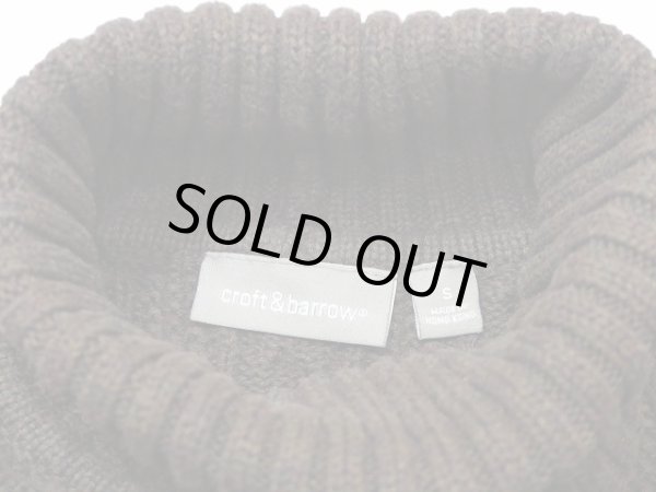 画像4: croft&barrow タートルネック ケーブル編み コットン ニット セーター (4)