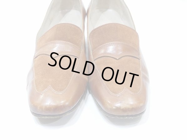 画像8: ITALY製 ビンテージ サルバトーレ フェラガモ ローヒール スウェード パンプス (8)