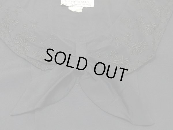 画像8: USA製 80〜90's E.D MICHAELS レースカラー ブラック ワンピース ドレス  (8)