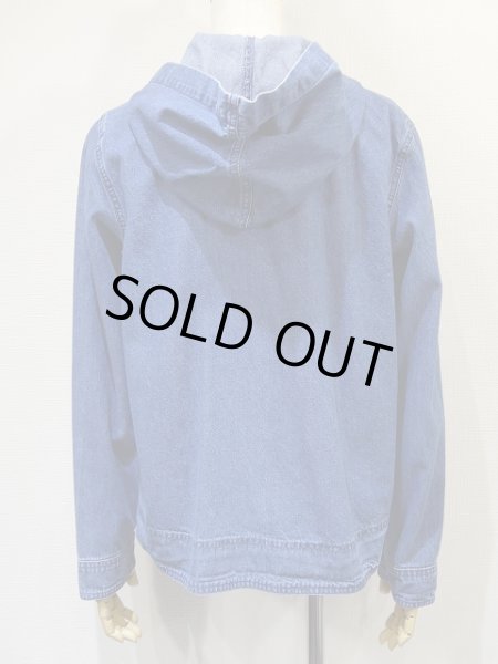 画像3: FORENZA フード付き フルジップ デニム ジャケット パーカー (3)