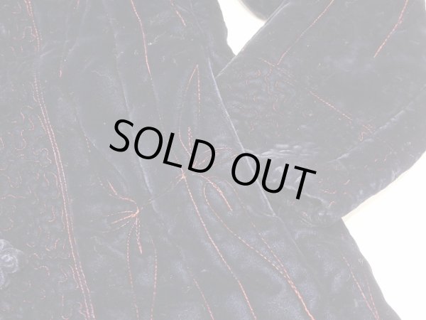 画像7: 70s Botillion ベロア キルティング 中綿 刺繍 チャイナ ジャケット  (7)