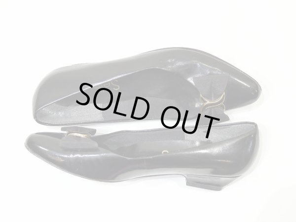 画像6: 80's Sellby リボン 付き レザー パンプス (6)