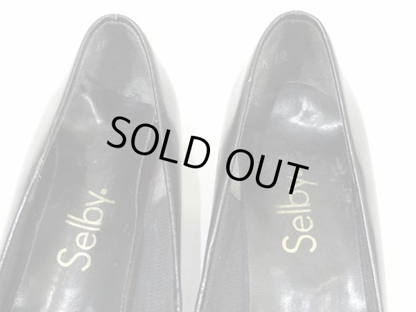 画像9: 80's Sellby リボン 付き レザー パンプス (9)