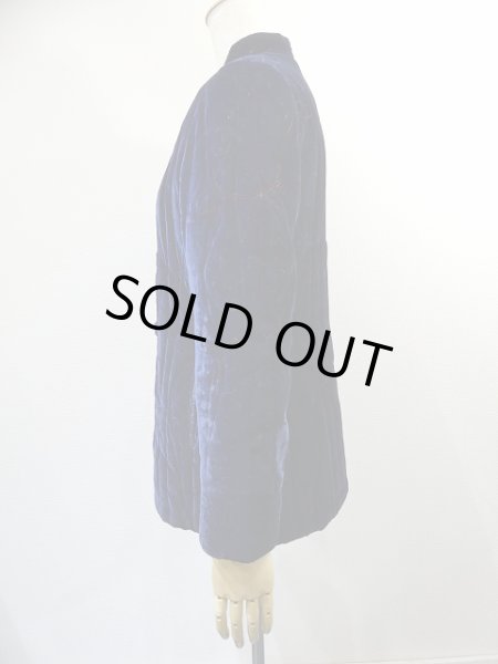 画像2: 70s Botillion ベロア キルティング 中綿 刺繍 チャイナ ジャケット  (2)