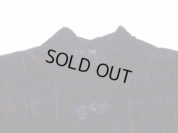 画像5: 70s Botillion ベロア キルティング 中綿 刺繍 チャイナ ジャケット  (5)