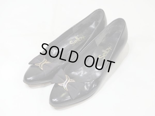 画像3: 80's Sellby リボン 付き レザー パンプス (3)